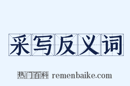 采写反义词是什么意思的图片
